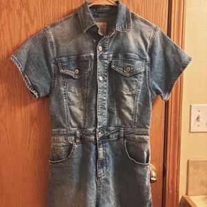 Altar'd State Blue Denim Jumpsuit